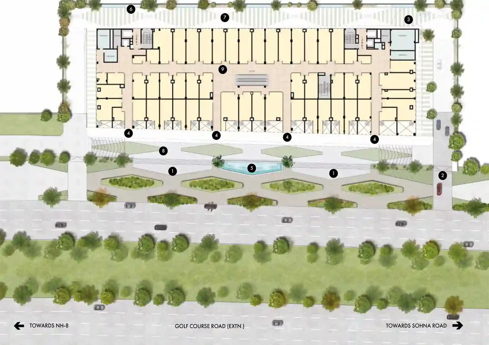 m3m-prive-73-site-plan