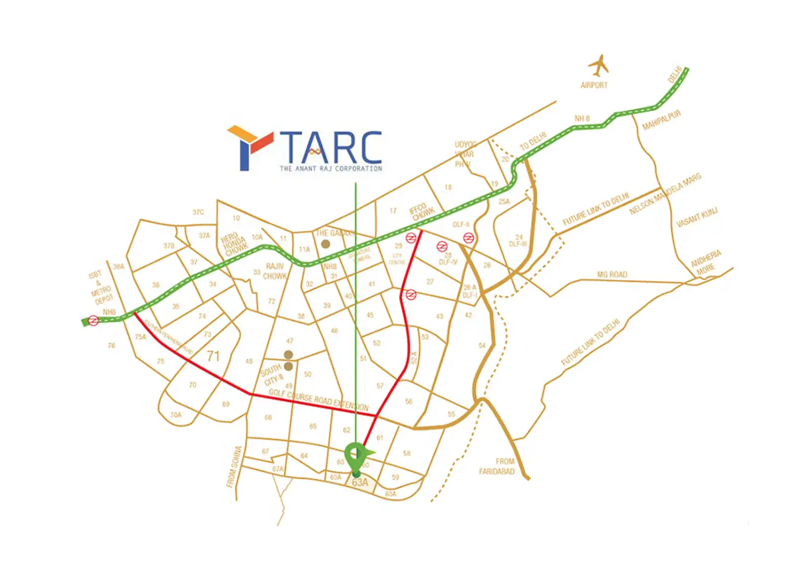 location-map-TARC Ishva - Premium residential property in Gurgaon