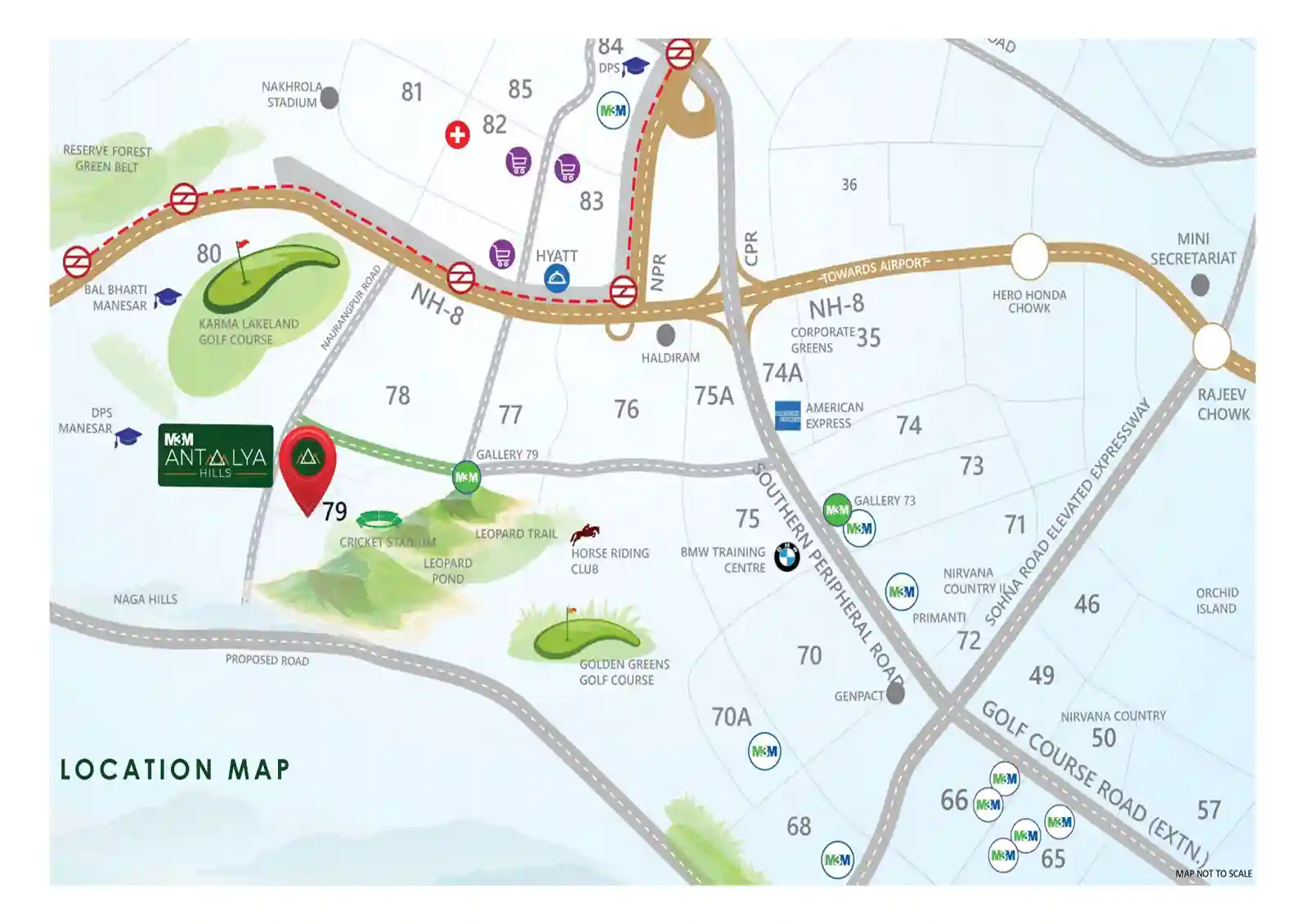 m3m-antalya-hills-location-map