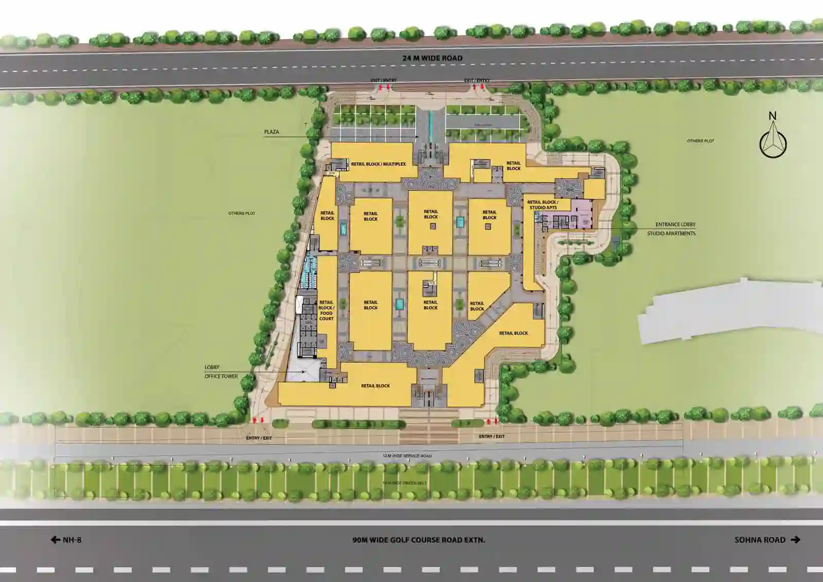 m3m-broadway-site-plan