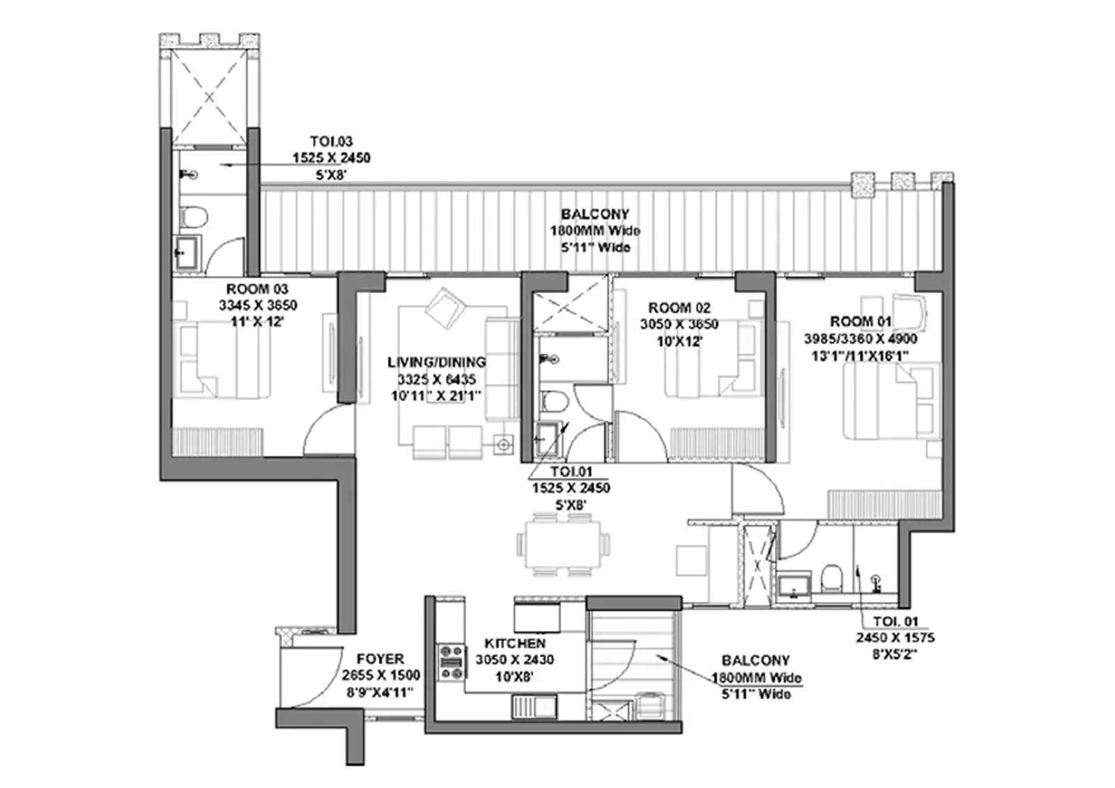 floor-plan-Godrej Vrikshya - Buy best residential property in Gurugram