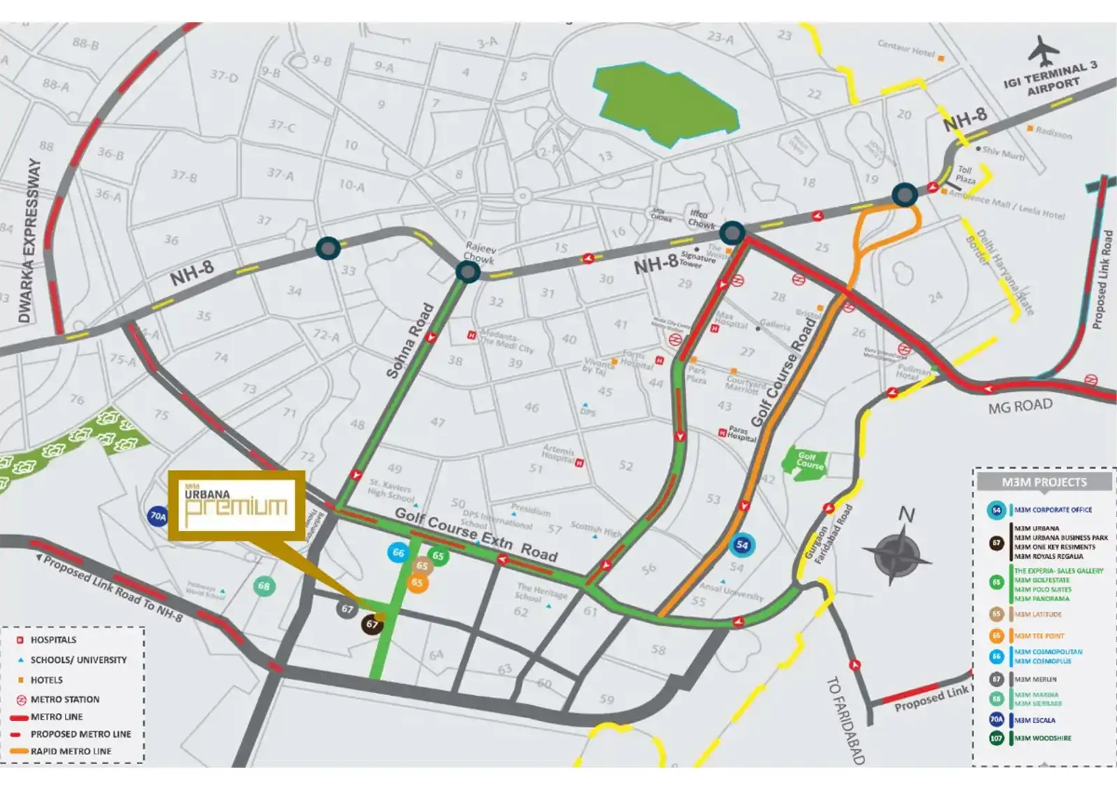 location-map-M3M Urbana Business Park - Commercial Property in Gurgaon