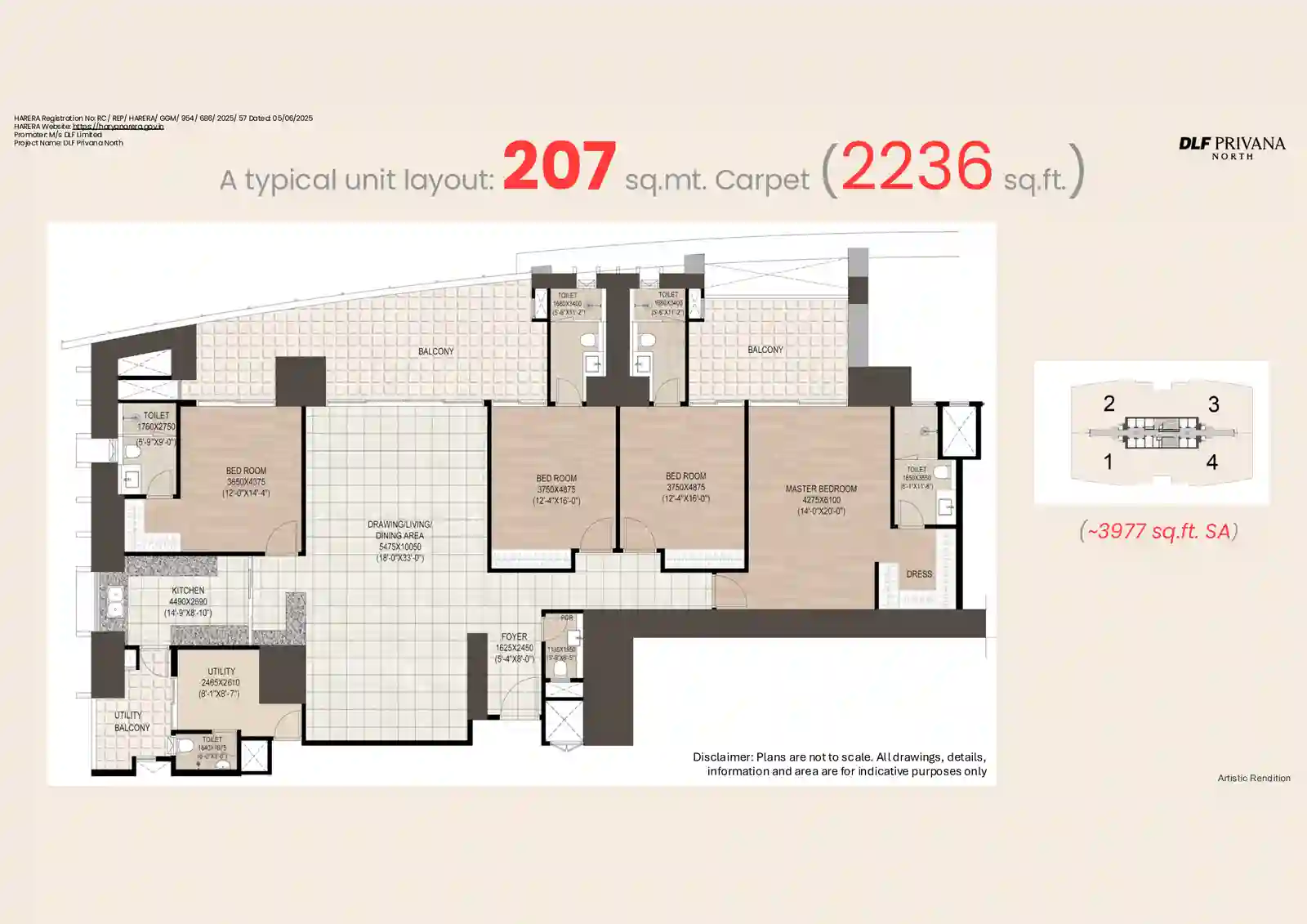 dlf-privana-north-floor-plan
