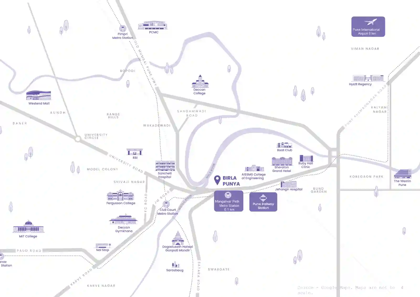 birla-punya-pune-location-map