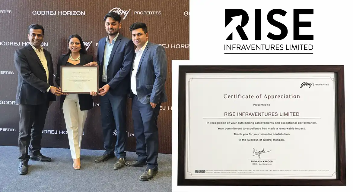 banner-godrej-properties-certificate-of-appreciation-rise-infra-ventures