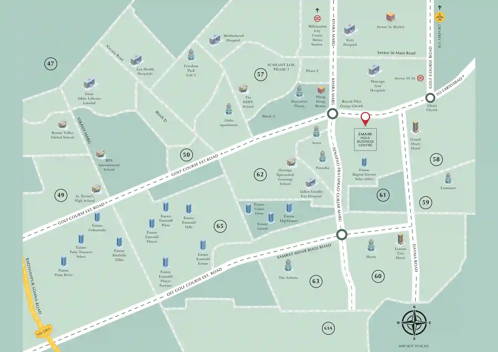 emaar-india-business-centre-location-map
