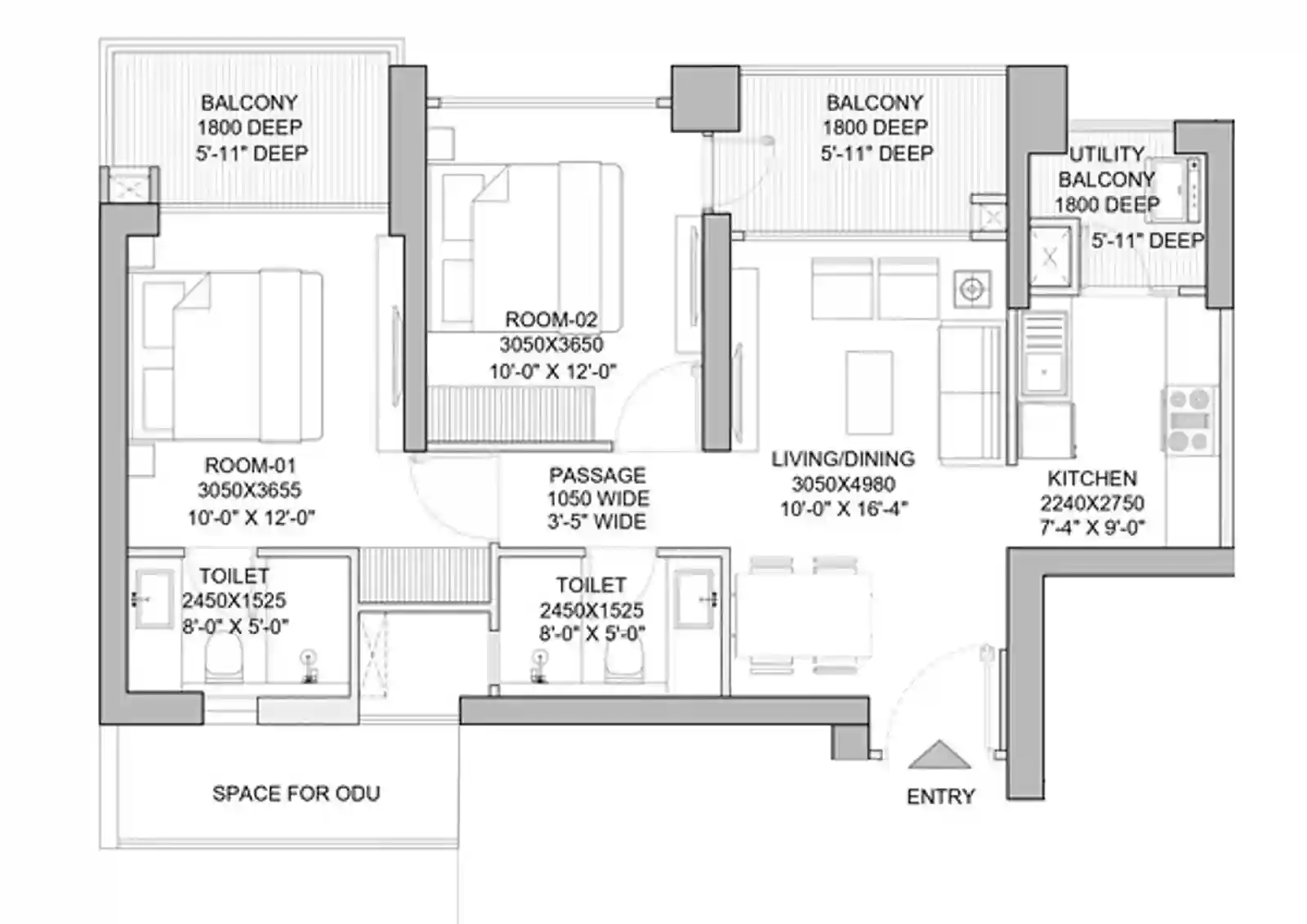 floor-plan-Godrej Zenith - godrej flats in gurgaon